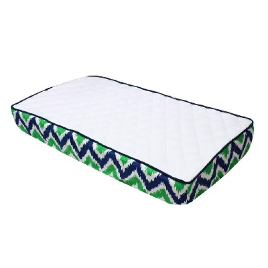 Bacati - MixNMatch Blue/Green White Changing Pad Cover image {7}
