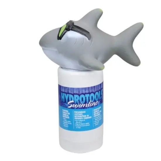 Swimline HydroTools Shark Swimming Pool Chemical Dispenser 13" - Gray/White image {1}