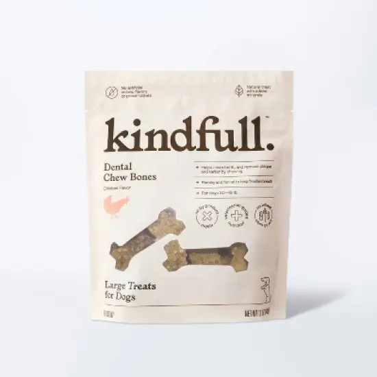 Dental Bones Chicken Dog Treats - Large - 12oz - Kindfull&trade; image {3}