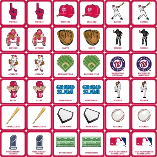 MasterPieces Officially Licensed MLB Washington Nationals Matching Game for Kids and Families image {2}