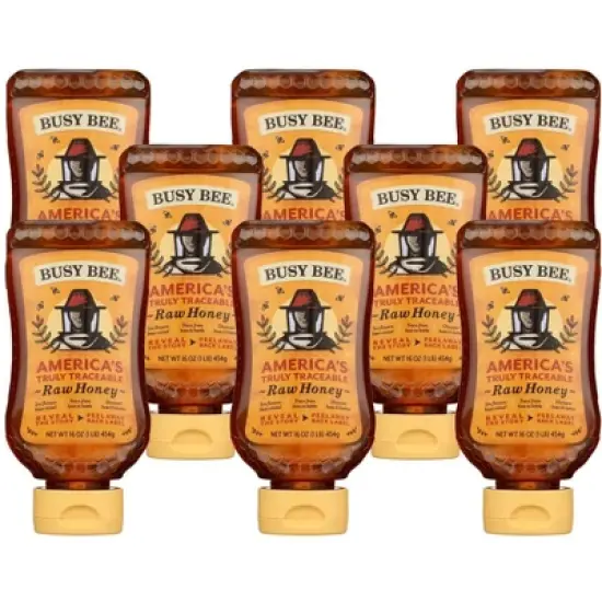 Busy Bee Raw Honey - 8 pack, 16 oz image {4}