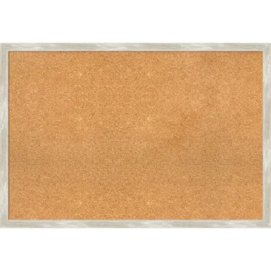 Amanti Art Crackled Metallic Narrow Framed Corkboard, Natural Cork image {6}
