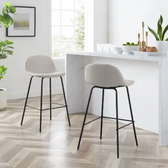Set of 2 Riley Counter Height Barstools - Crosley image {1}