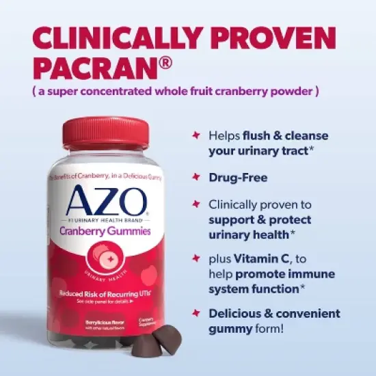 AZO Urinary Tract Health Gummies - Cranberry image {6}