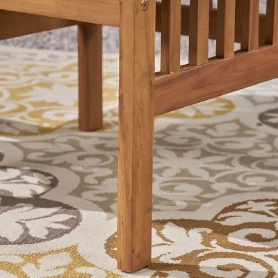 Christopher Knight Home Maura Outdoor Acacia Wood 5 Piece Dining Set with Water Resistant Cushion image {6}