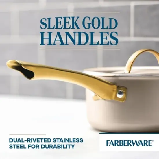 Farberware Radiant 3qt Nonstick Covered Sauce Pan: Dishwasher-Safe, Tempered Glass Lid, Electric & Gas Compatible image {5}