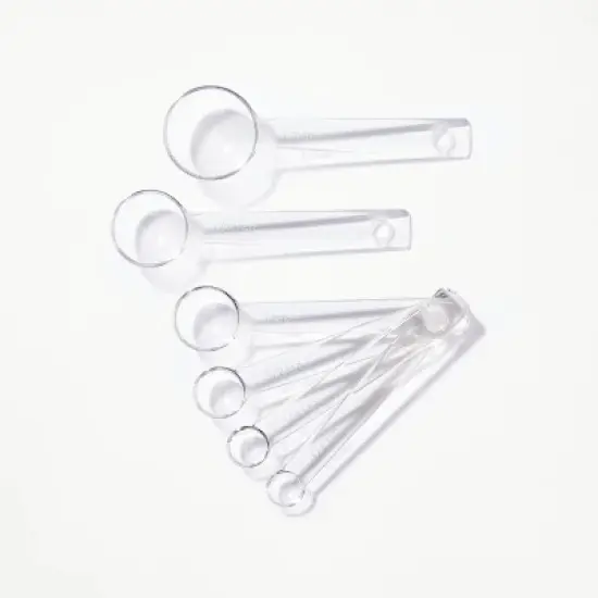 6pc Tritan Plastic Measuring Spoons Clear - Figmint&trade; image {3}