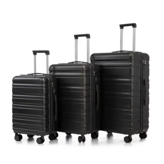 Lyngins 20/24/28 Inch 3 PCs Carry on Luggage Sets with Combination Lock,Suitcases Sets with Spinner Wheels for Family Trips image {6}
