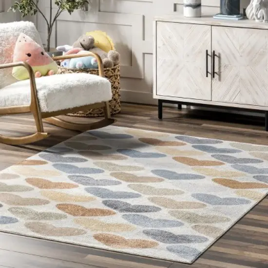 nuLOOM Neive Colorful Hearts Machine Washable Area Rug image {8}