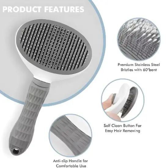 Kitcheniva Pet Hair Remover Brush Deshedding Tool image {2}