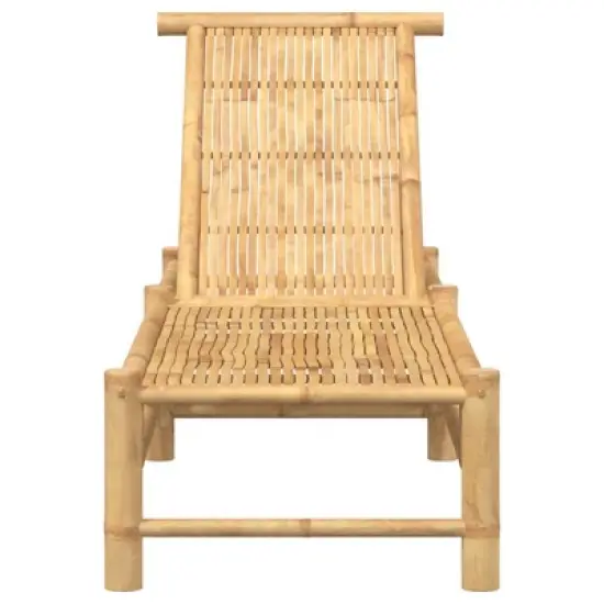 vidaXL Sun Lounger Natural bamboo Bamboo Adult-size image {3}