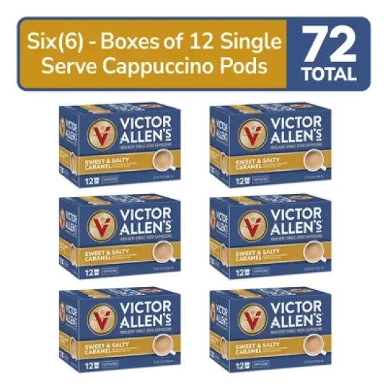 Victor Allen's Coffee Sweet and Salty Caramel Flavored Cappuccino, 72 Count, Single Serve K-Cup Pods for Keurig K-Cup Brewers Brewers image {6}