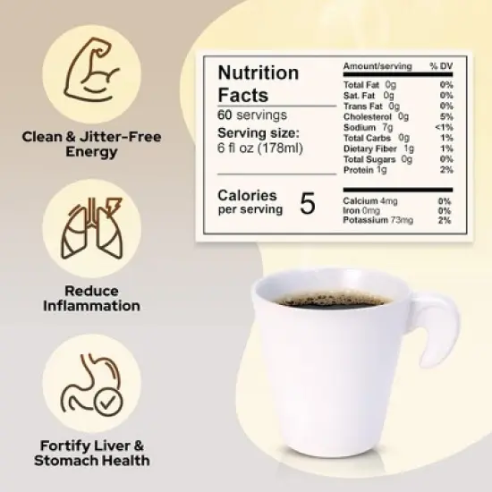 La Republica Bestselling Ground Mushroom Coffee with 7 Super Food Mushrooms, Certified Organic & Fair Trade Arabica Coffee - Medium Roast, 60 Servings image {2}