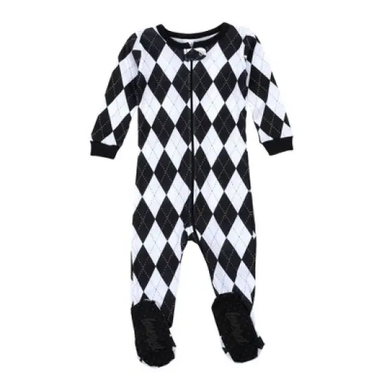 Leveret Footed Cotton Argyle Christmas Pajamas image {3}