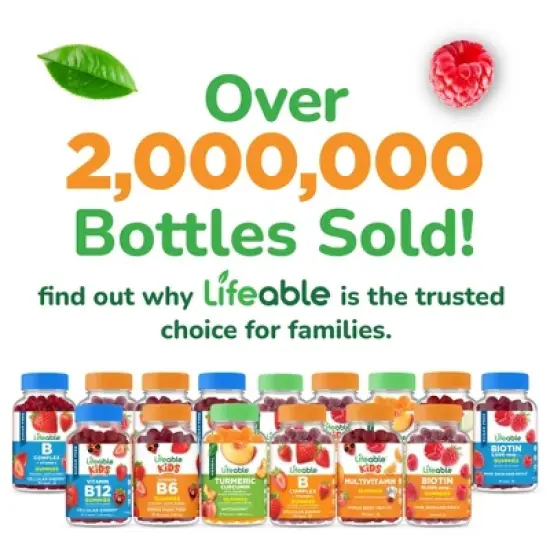 Lifeable - Sugar Free - Sambucus Elderberry + Vitamin C and Zinc - Adults -  60 Gummies image {4}