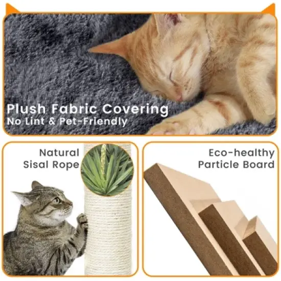 Yaheetech 72inch Multi Level Cat Tree Cat Tower image {4}