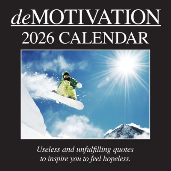2026 Square Wall Calendar, Demotivation, 16-Month Funny Corner Theme with 180 Reminder Stickers (12x12 In) image {4}