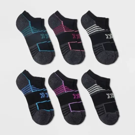 Women's 6pk Cushioned Mesh Finish Line Fashion No Show Athletic Socks - All in Motion&trade; 4-10 image {4}