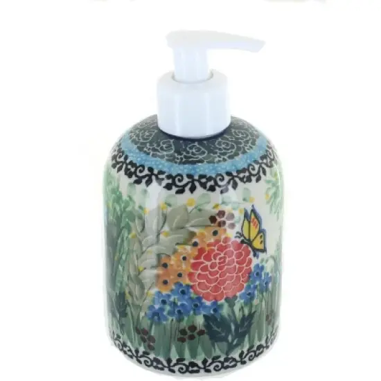Blue Rose Polish Pottery 573 Ceramika Artystyczna Soap Dispenser image {9}