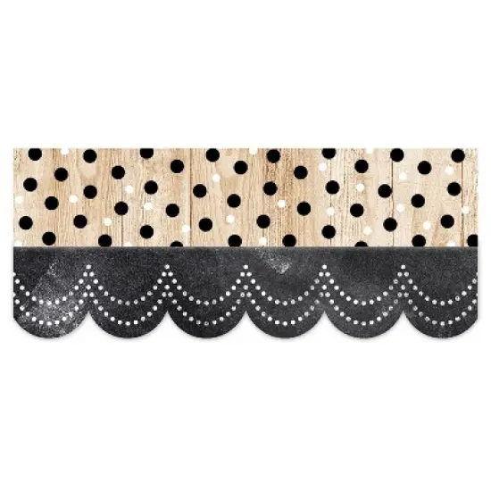 Creative Teaching Press&reg; Core Decor Polka Dots on Wood EZ Border, 48 Feet Per Pack, 3 Packs image {3}