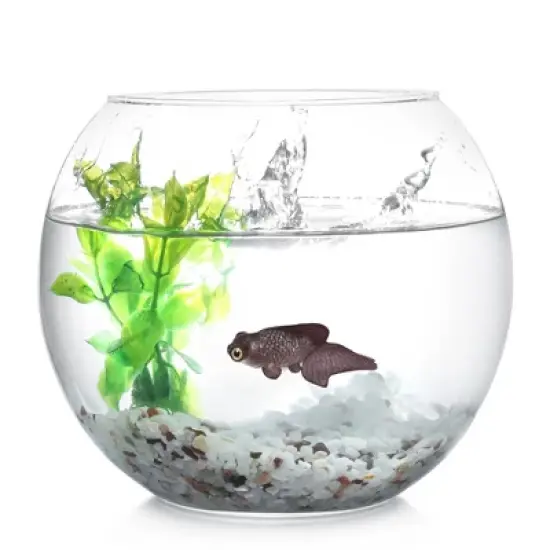 Unique Bargains Aquarium Glowing Simulation Decoration Artificial Golden Fish Ornament with Suction Cup Brown 1 Pcs image {5}