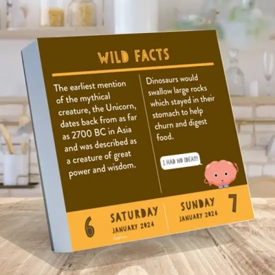 TF Publishing 2024 Daily Desktop Calendar 5.25"x5.25" Smarty Pants image {1}