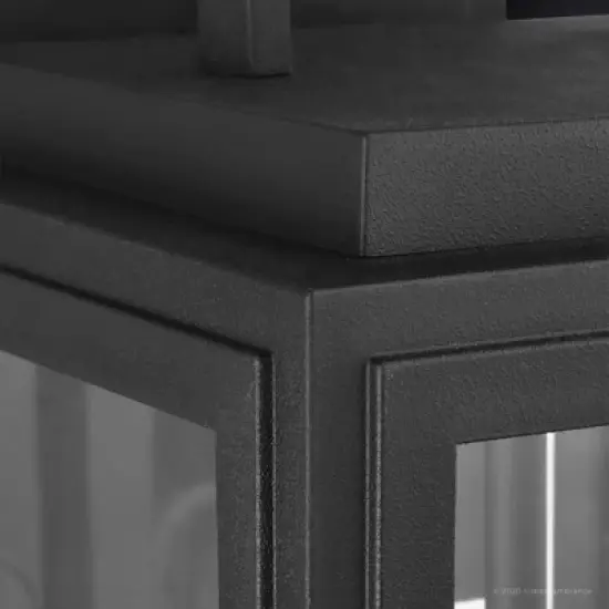 Urban Ambiance Luxury Farmhouse Outdoor Wall Sconce 17''H x 9''W,  Midnight Black Finish,  Macon Collection, UHP1387 image {7}