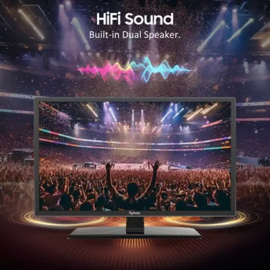 SYLVOX Smart RV TV, 24'' 12 Volt TV for RV Camper, Newest Google TV with Google Assitant App Store Chromecast, 1080P FHD DC/AC Powered Small Smart TV image {5}