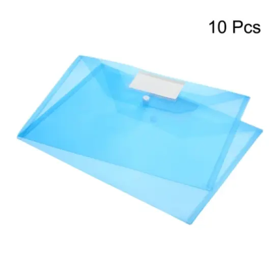 Unique Bargains A4 Envelope Office File Folder Pockets with Snap Button 10 Pcs image {2}