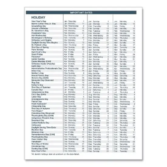 Monthly Hard Cover Planner, 11 x 8.5, Black Cover, 14-Month: Dec 2025 to Jan 2027 image {2}