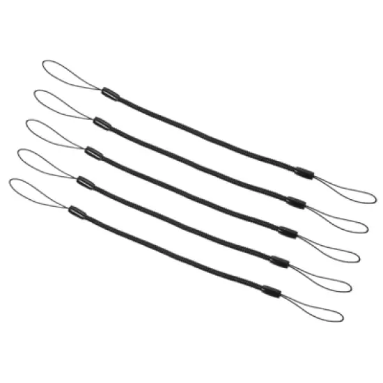 Unique Bargains Retractable Spring Coil Strap Flexible Badge Lanyards 5 Pcs image {4}