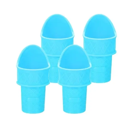 Unique Bargains Plastic Reusable Mini Lightweight Party Ice Cream Cone Scoop 4 Pcs image {6}