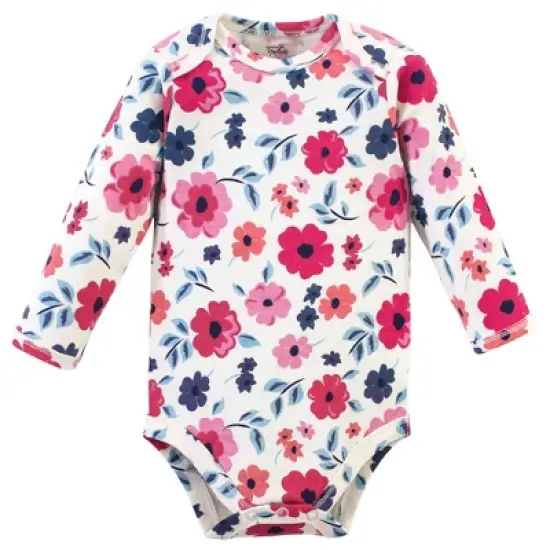 Touched by Nature Baby Girl Organic Cotton Long-Sleeve Bodysuits 5pk, Garden Floral image {2}