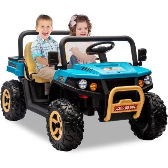 24v Ride On Dump Truck, 2 Seater Electric Ride On Car Toy with Shovel, Bluetooth, Remote Control, Music, LED Lights for Boys & Girls image {9}