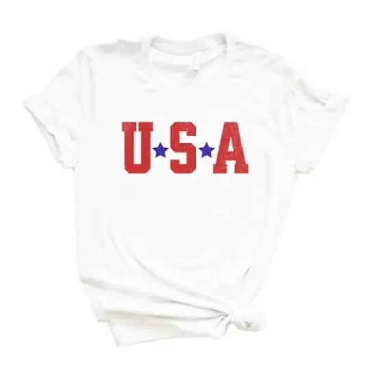 Simply Sage Market Women's USA Stars Short Sleeve Graphic Tee image {2}