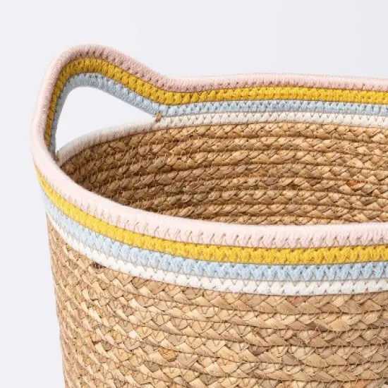 Natural Woven Round Storage Bin with Coiled Rope Handle - Cloud Island&trade; M image {2}
