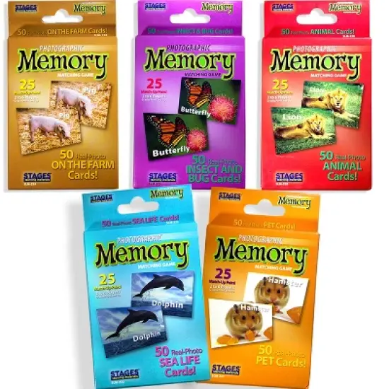 Stages Learning Materials Animal Photographic Memory Matching Game Set image {2}