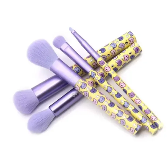 MODA Brush Pretty Paws 5pc Kitty Makeup Brush Kit, Includes Domed Shader, Angle Liner, and Accentuate Makeup Brushes image {4}