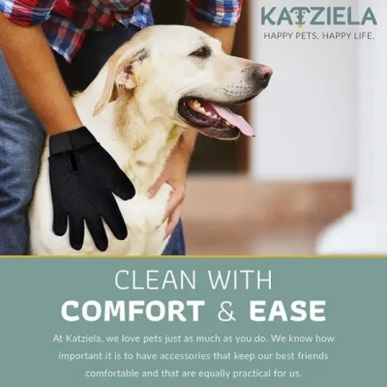 Katziela Silicone Pet Grooming Glove &ndash; Premium Five-Finger Deshedding Brush for Dogs and Cats Pack 1 image {6}