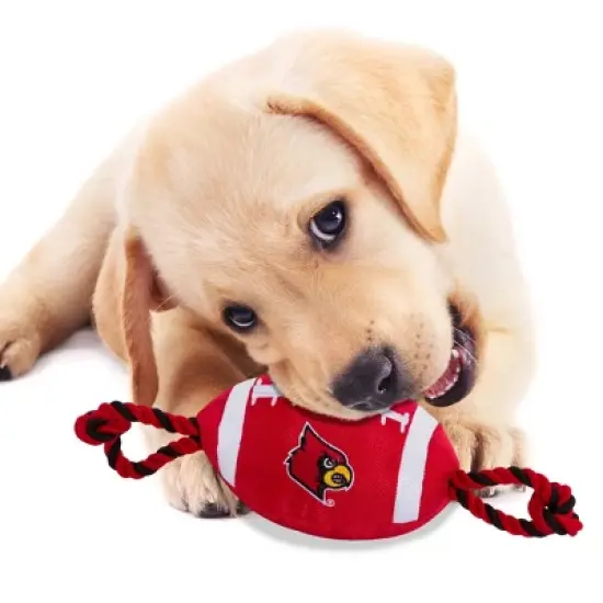 NCAA Louisville Cardinals Nylon Football Dog Toy image {3}