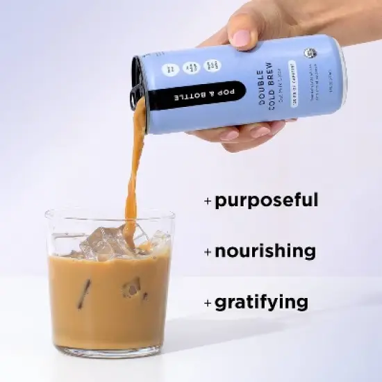Pop & Bottle Double Cold Brew Oat Milk Latte - 8 fl oz Can image {8}