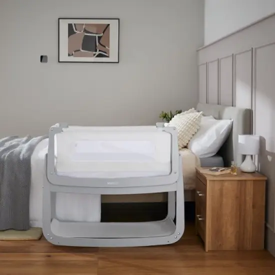 SnuzPod4 Bedside Sleeper Bassinet - Dove Grey image {2}