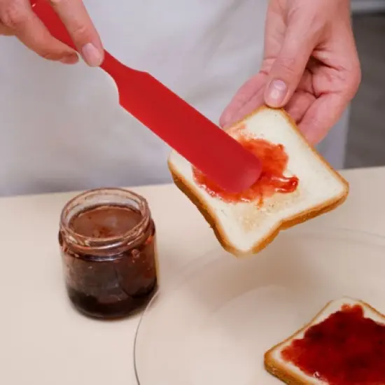 Unique Bargains Silicone Jar Spatula,  Heat Resistant Jam Spreader Non-Stick Long with Handle image {5}