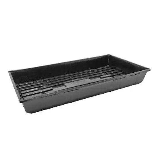 SunPack 10" x 20" Quad Thick Plastic Seed Starting Tray, Black, 2.5" image {1}