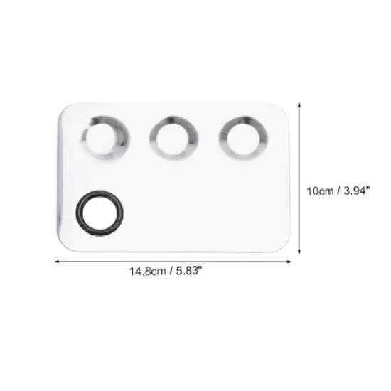 Unique Bargains Lightweight Square Nail Art Palette Silver Tone 1 Set image {3}