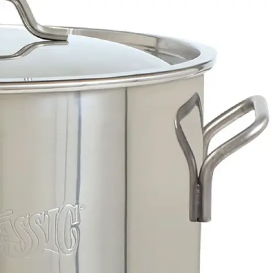 Bayou Classic 30 Quart / 7.5 Gallon Stainless Steel Kitchen Restaurant Malt Beer Brew Kettle Gumbo Soup Stock Pot with Lid, Mirror Satin image {3}