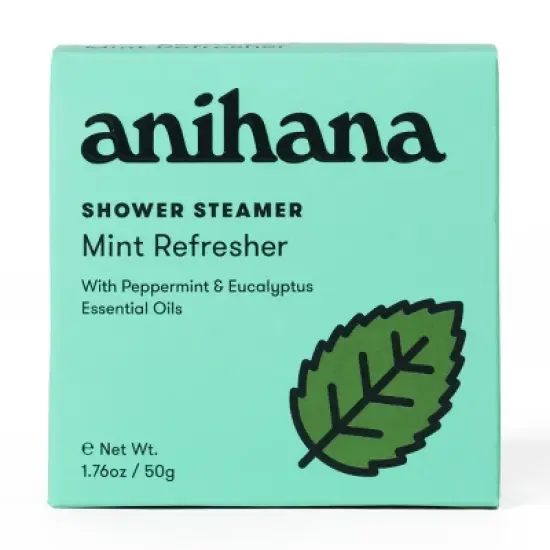 anihana Aromatherapy Essential Oil Mint Refresher Peppermint and Eucalyptus Shower Steamer - 1.76oz image {6}