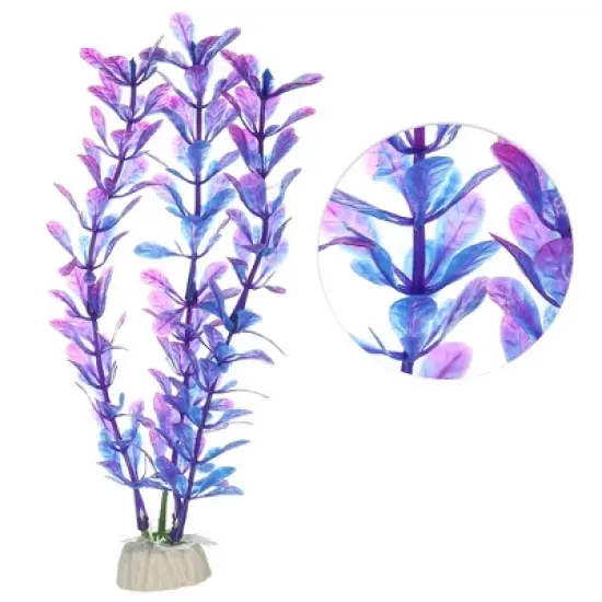 Unique Bargains Aquarium Decor Plant Purple 7.28" 1 Pc image {2}