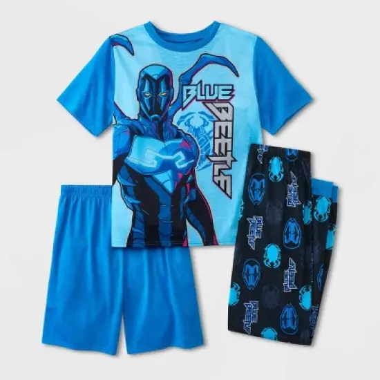 Boys' Blue Beetle 3pc Pajama Set - Blue image {3}