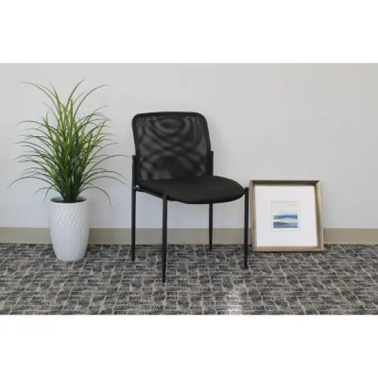 Mesh Guest Chair Black - Boss Office Products image {1}